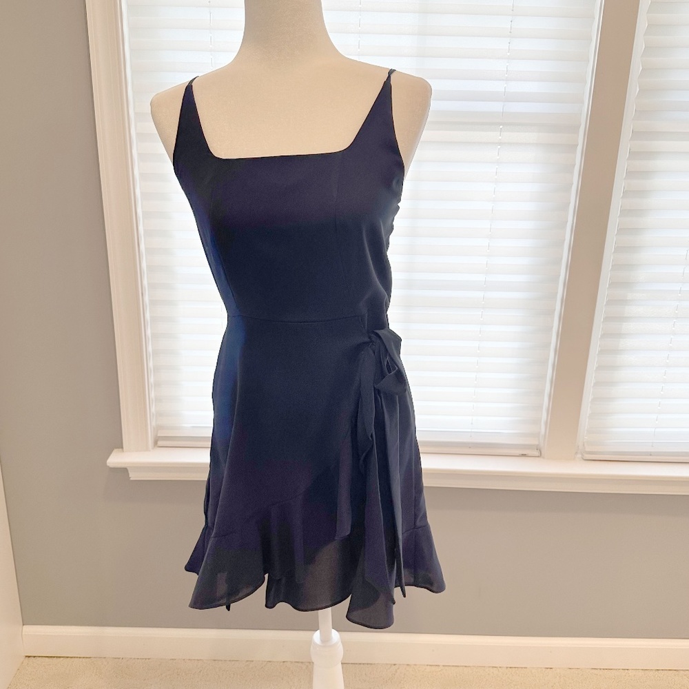 Relipop Spaghetti Strap Women’s Dress w/Tie Knot Wrap Waist (Size Medium)